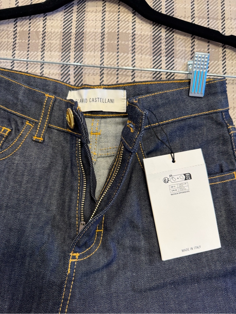 Flavio Castellano women’s Dark Blue Denim Jeans Sz 27/40 NWT